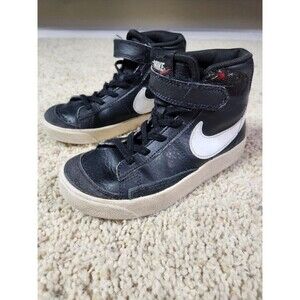 Nike Blazer Mid '77 Black White GS Athletic Shoes Sneakers Youth Size 12.5C, A18